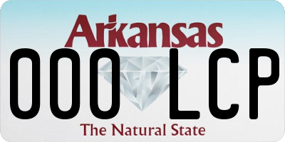 AR license plate 000LCP