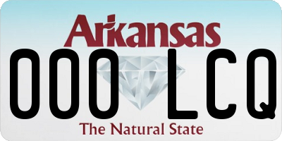AR license plate 000LCQ