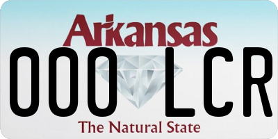 AR license plate 000LCR