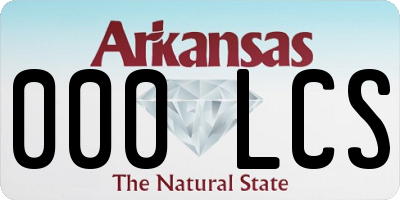 AR license plate 000LCS