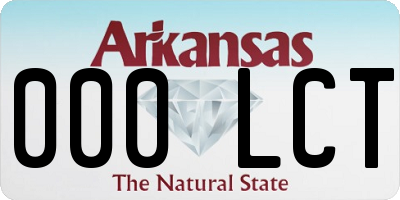 AR license plate 000LCT