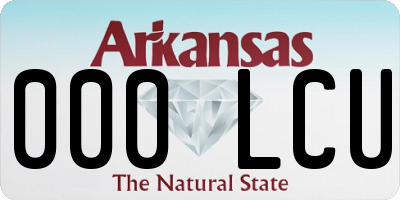 AR license plate 000LCU