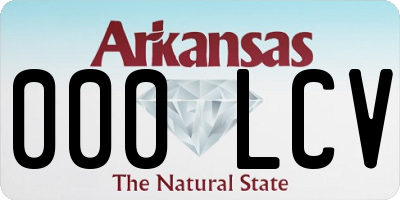 AR license plate 000LCV