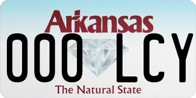 AR license plate 000LCY