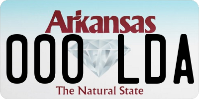 AR license plate 000LDA