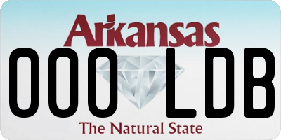 AR license plate 000LDB