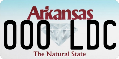 AR license plate 000LDC