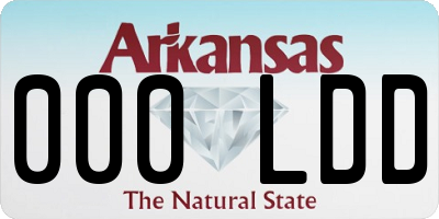AR license plate 000LDD