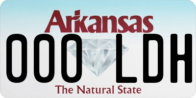 AR license plate 000LDH