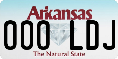 AR license plate 000LDJ