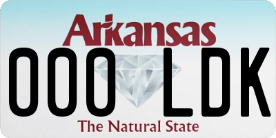 AR license plate 000LDK