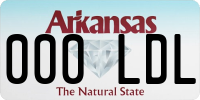 AR license plate 000LDL