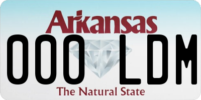 AR license plate 000LDM