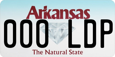 AR license plate 000LDP