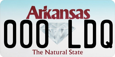 AR license plate 000LDQ