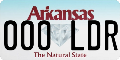 AR license plate 000LDR