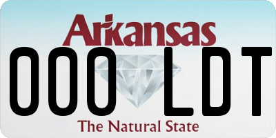 AR license plate 000LDT