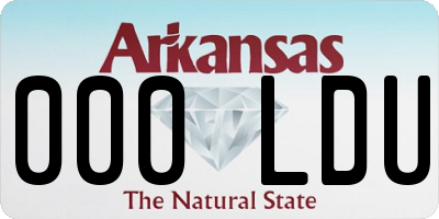 AR license plate 000LDU