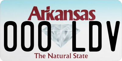 AR license plate 000LDV