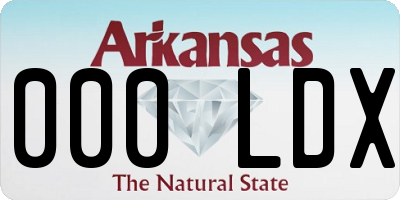 AR license plate 000LDX