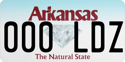 AR license plate 000LDZ