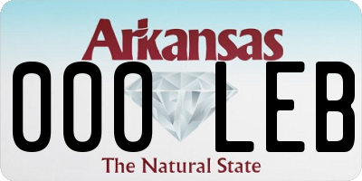 AR license plate 000LEB