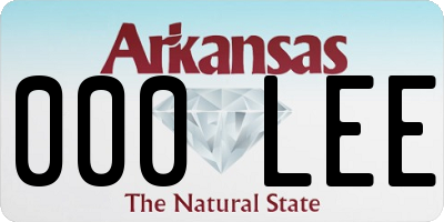 AR license plate 000LEE
