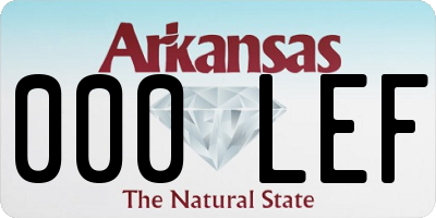 AR license plate 000LEF