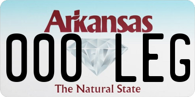 AR license plate 000LEG