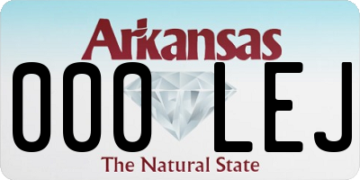AR license plate 000LEJ