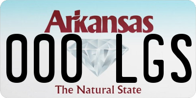 AR license plate 000LGS