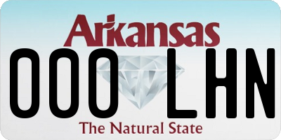 AR license plate 000LHN