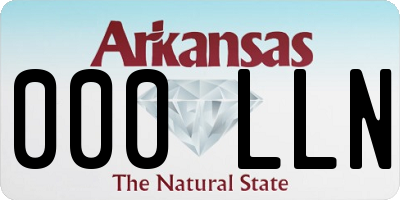 AR license plate 000LLN