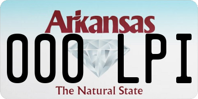 AR license plate 000LPI