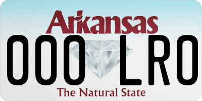AR license plate 000LRO