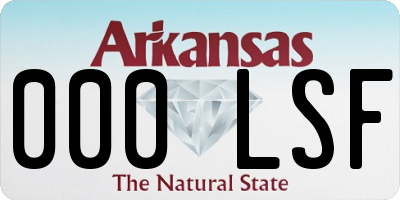 AR license plate 000LSF