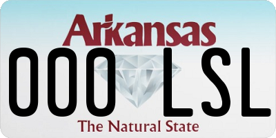 AR license plate 000LSL