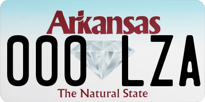 AR license plate 000LZA