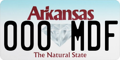 AR license plate 000MDF