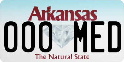 AR license plate 000MED