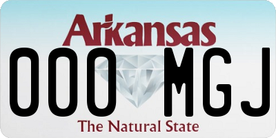 AR license plate 000MGJ