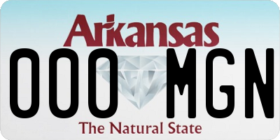 AR license plate 000MGN