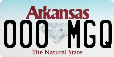 AR license plate 000MGQ
