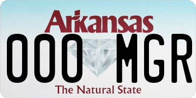 AR license plate 000MGR