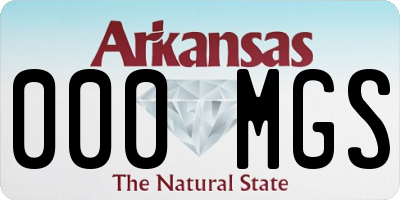 AR license plate 000MGS