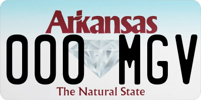 AR license plate 000MGV