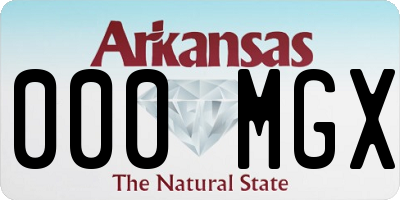AR license plate 000MGX