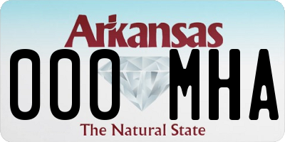 AR license plate 000MHA