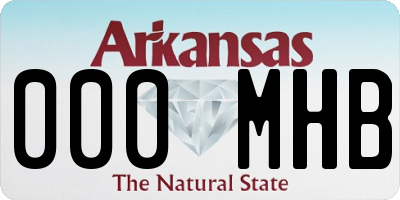 AR license plate 000MHB