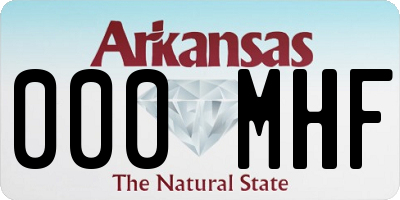 AR license plate 000MHF